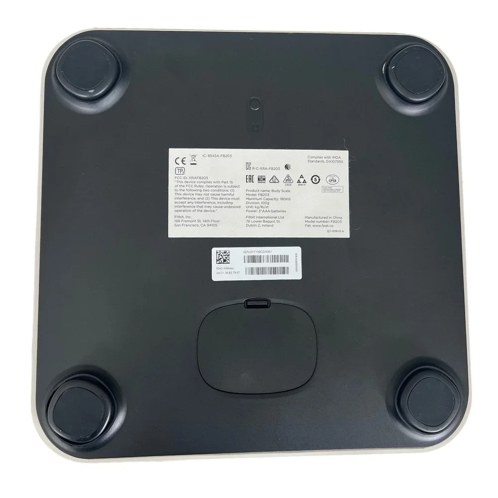 Fitbit FB203 Body Scale‎ Digital Weight Scale White Glass Top